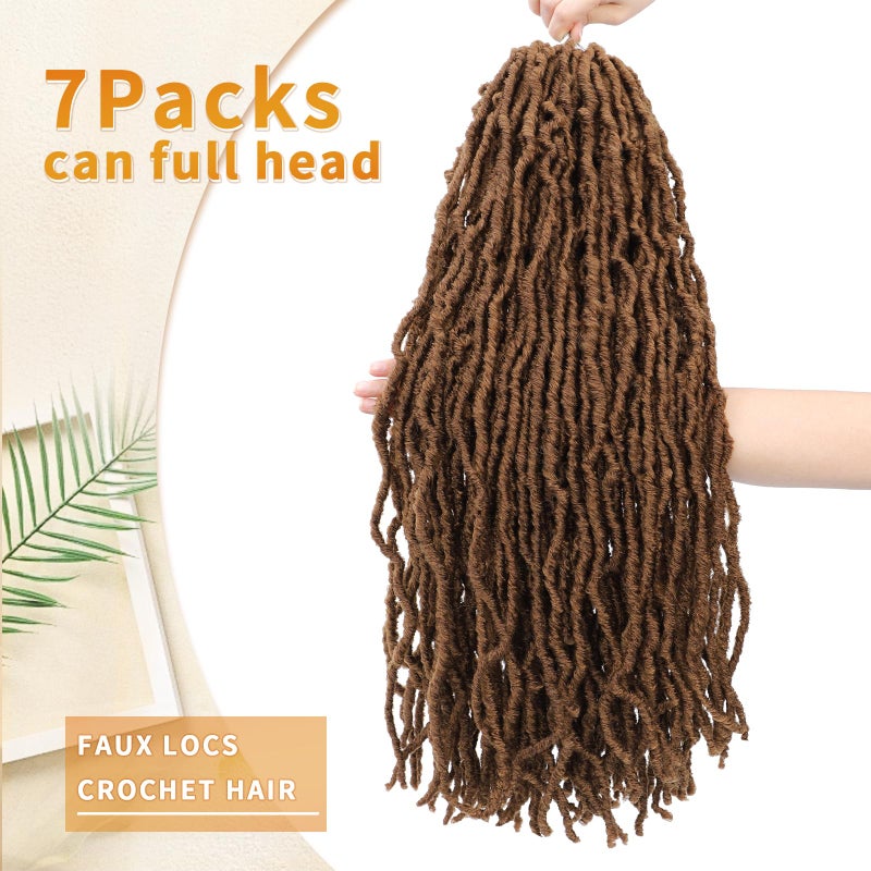 كاريدا شعر كروشيه كاريدا فو لوكس، لوكس ناعم 24 بوصة، شعر كروشيه مُجهز مسبقًا للنساء ذوات البشرة السمراء، 7 عبوات من شعر كروشيه لوكس طويل ناعم (30#، 24 بوصة (عبوة من 7)) - Image 3